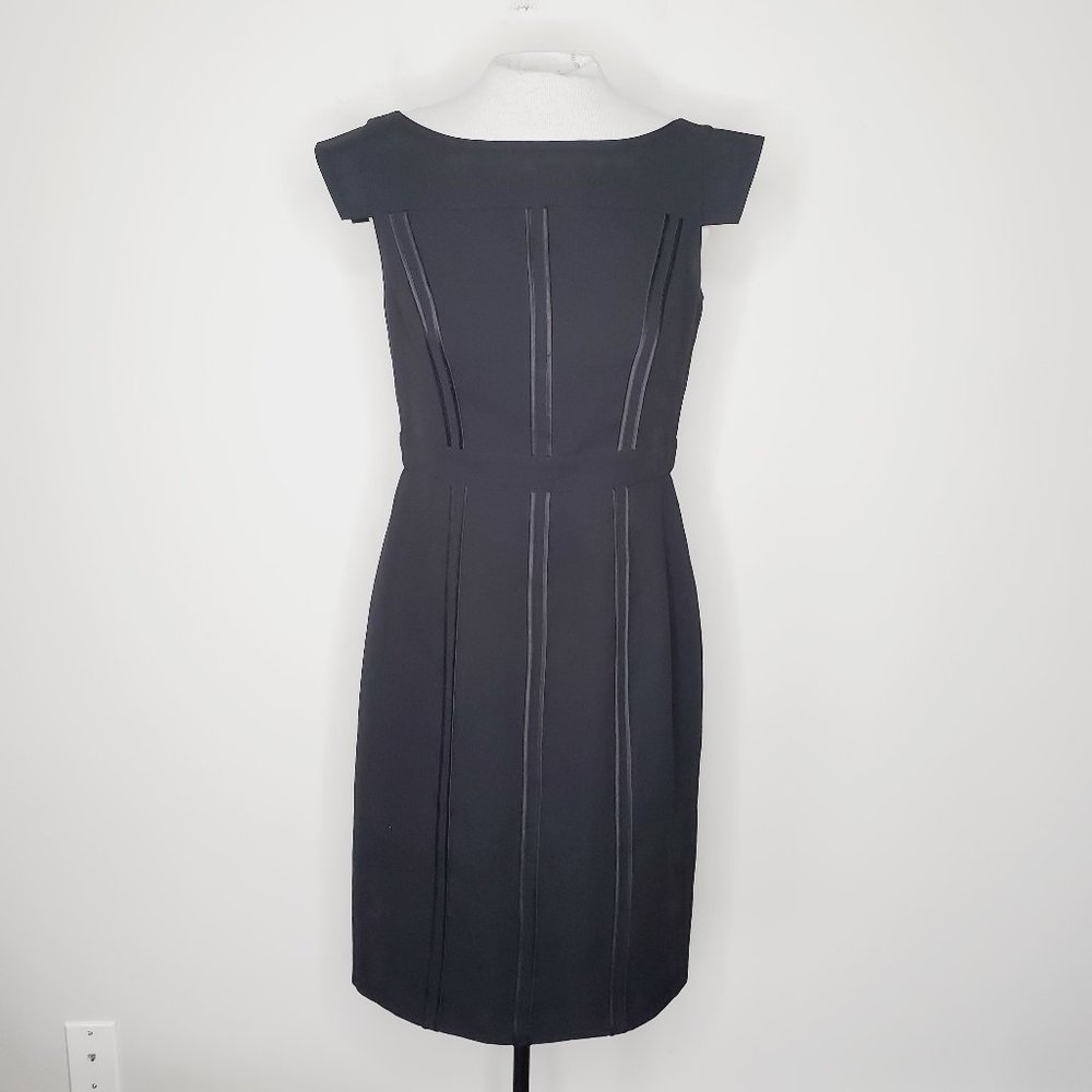 VINCE CAMUTO Black Cap Sleeve Sheath Dress - Picture 3 of 11